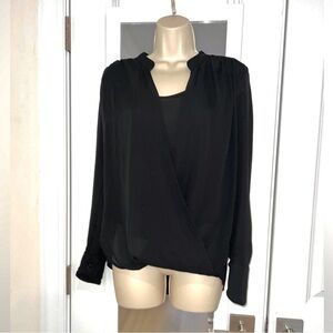 Neiman Marcus Tops | black long sleeve blouse size Small